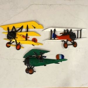Vintage set of 3 1975 Sexton/Homco airplanes